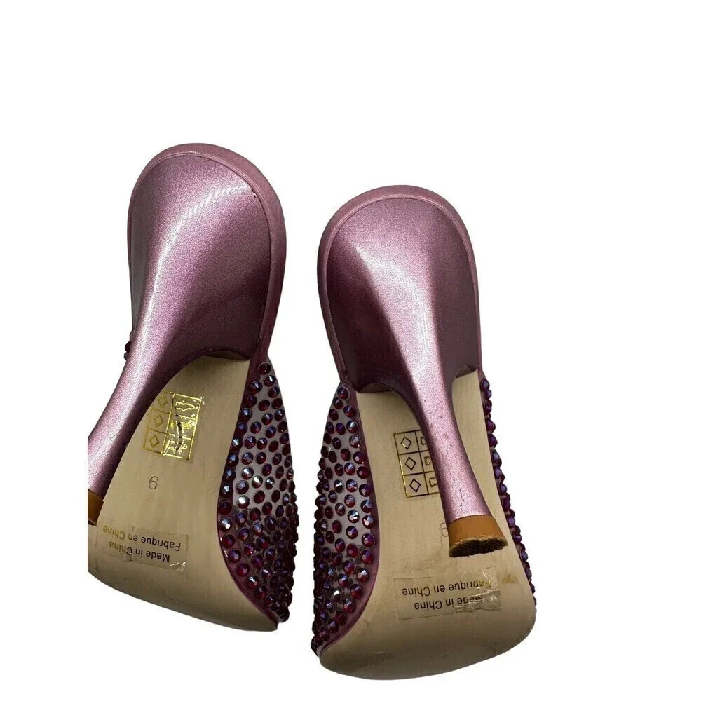 Jeffrey Campbell Romantiq Pumps in Pink Iridescent Clear 9   Womens